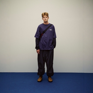 SEDAN ALL PURPOSE Oval Logo Layered Tee25SS拼接假两件长袖T恤