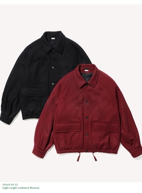A.PRESSE Light Cashmere Blouson 25AW克什米尔羊绒口袋轻量夹克