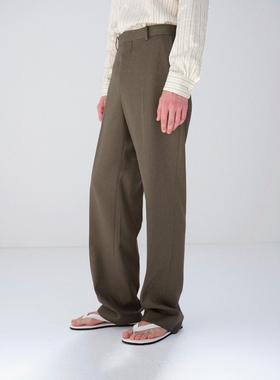 AURALEE LIGHT WOOL MAX GABARDINE SLACKS 26SS轻量羊毛无褶西裤