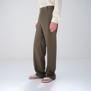 AURALEE LIGHT WOOL MAX GABARDINE SLACKS 26SS轻量羊毛无褶西裤