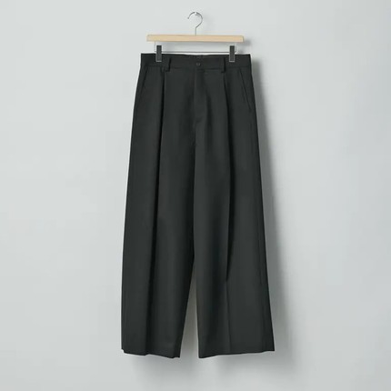 ssstein Wool Kersey Extra Wide Trousers 26SS羊毛宽松打褶西裤