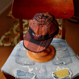 SEDAN ALL PURPOSE Logo Plaid Cap 25AW 羊毛混纺刺绣格纹棒球帽