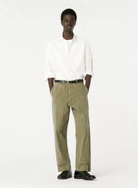 HERILL USMC HBT PANTS 25AW 军事风陆军人字纹油漆宽松工装长裤