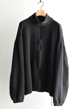 COMOLI fleece zip jacket 25AW 摇粒绒拉链抽绳立领夹克