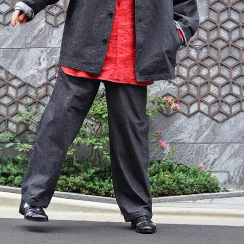 nanamica羊毛混纺抽绳休闲长裤