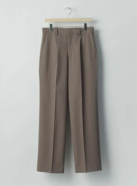 ssstein Straight Trousers 26AW 羊毛华达呢单褶休闲直筒西裤