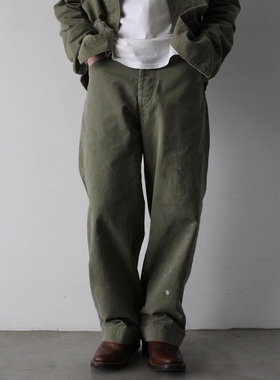 BOWWOW USN N-3TWILL TROUSERS25SS复古做旧军事风破坏油漆工装裤