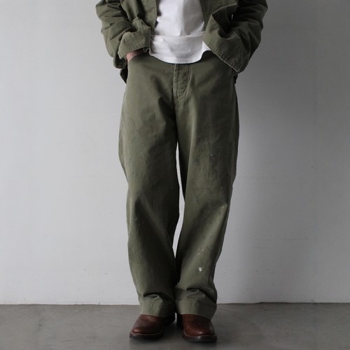 BOWWOW做旧军事风破坏油漆工装裤