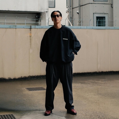 COOTIE斜纹布足球抽绳长袖T恤