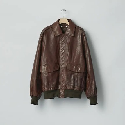 ssstein Leather Vintage Flight Jacket 26SS 做旧牛皮飞行夹克