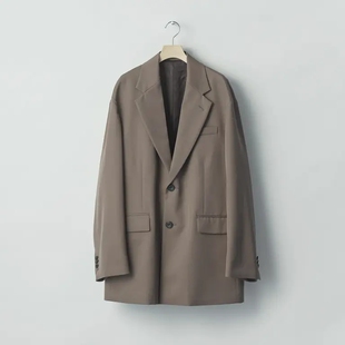 ssstein Os Long Jacket 26AW 羊毛华达呢宽松单排扣长款西装夹克