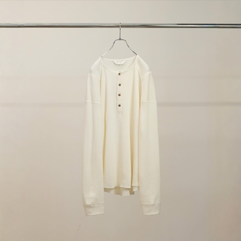 ANCELLM CA/C HENLEY LS 26SS 羊绒混纺宽松立体亨利领长袖T恤,男装,T恤,淘宝优惠券,粉丝福利购,淘宝优惠卷