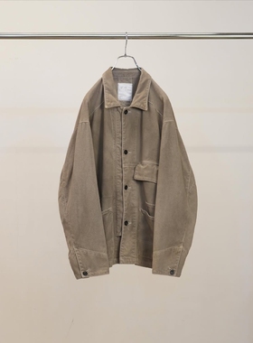 ANCELLM C/R DUCK COVERALL JACKET 26SS 丝绸混纺帆布工装夹克