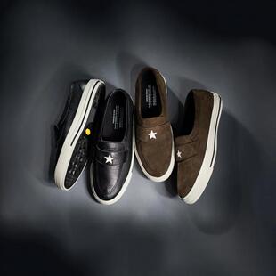 CONVERSE ADDICT ONE STAR LOAFER 24AW皮面麂皮低帮一脚蹬乐福鞋