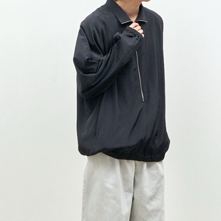 Zip Nylon Pullover 26SS 夹克 YOKE 真丝尼龙半拉链套头衫 Silk