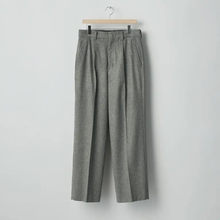 ssstein Beaver Straight Trousers 25AW 羊毛混纺单褶直筒长裤