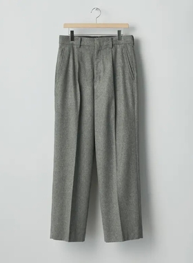 ssstein Beaver Straight Trousers 25AW 羊毛混纺单褶直筒长裤