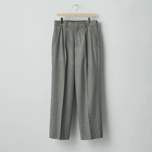 Beaver 羊毛混纺单褶直筒长裤 Straight 25AW Trousers ssstein