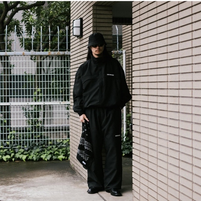 COOTIE斜纹布抽绳宽松训练夹克