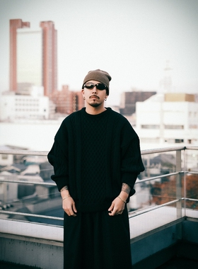 COOTIE FISHERMANS CREWNECK SWEATER 24AW 美利奴羊毛宽松针织衫