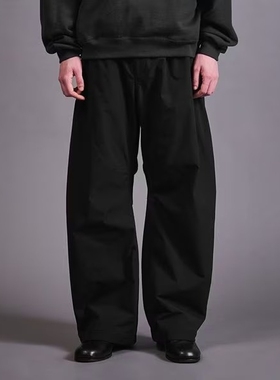 monkey time double pants 24AW 混纺抽绳交叉弯刀宽松运动休闲裤