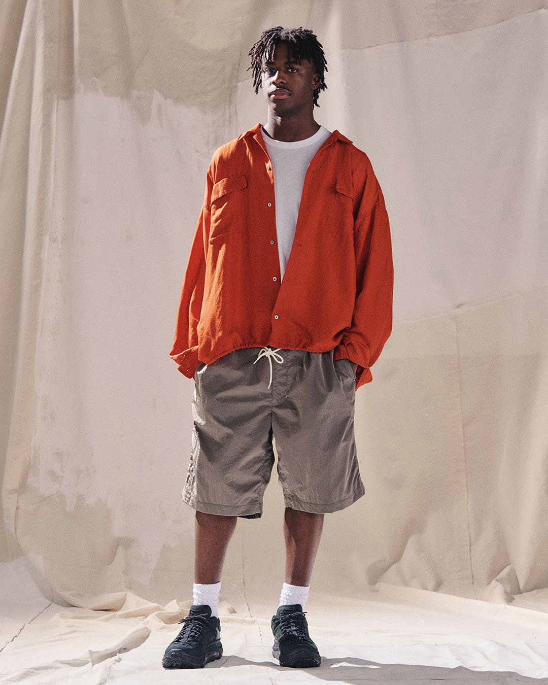 nanamicaSUGS415丝混纺麻衬衫