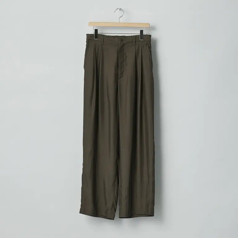 ssstein Twill Wide Easy Trousers 26SS 铜氨丝斜纹阔腿休闲裤