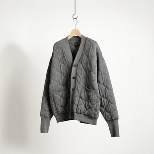 NECK CARDIGAN 25AW BATONER 直营店限定绗缝针织开衫 QUILTING