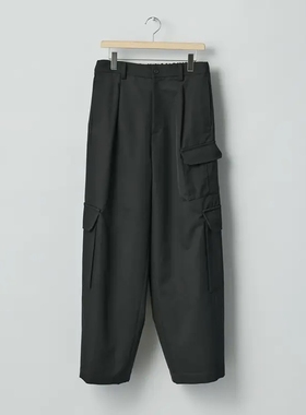 ssstein Wool Kersey Cargo Trousers 26SS 粗羊毛宽松口袋工装裤