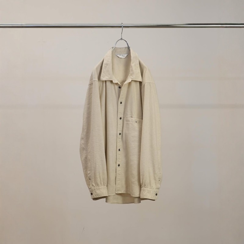 ANCELLM L/S NEP BOXY SHIRT 26SS 复古丝麻混纺宽松水洗开襟衬衫,男装,衬衫,淘宝优惠券,粉丝福利购,淘宝优惠卷