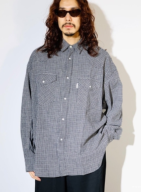 COOTIE GINGHAM CHECK L/S SHIRT 26SS 复古宽松做旧水洗格纹衬衫