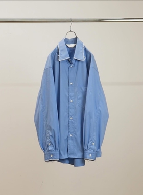 ANCELLM HIGH FRAYED OVER SHIRT 26SS 高密匹马棉双领长袖衬衫