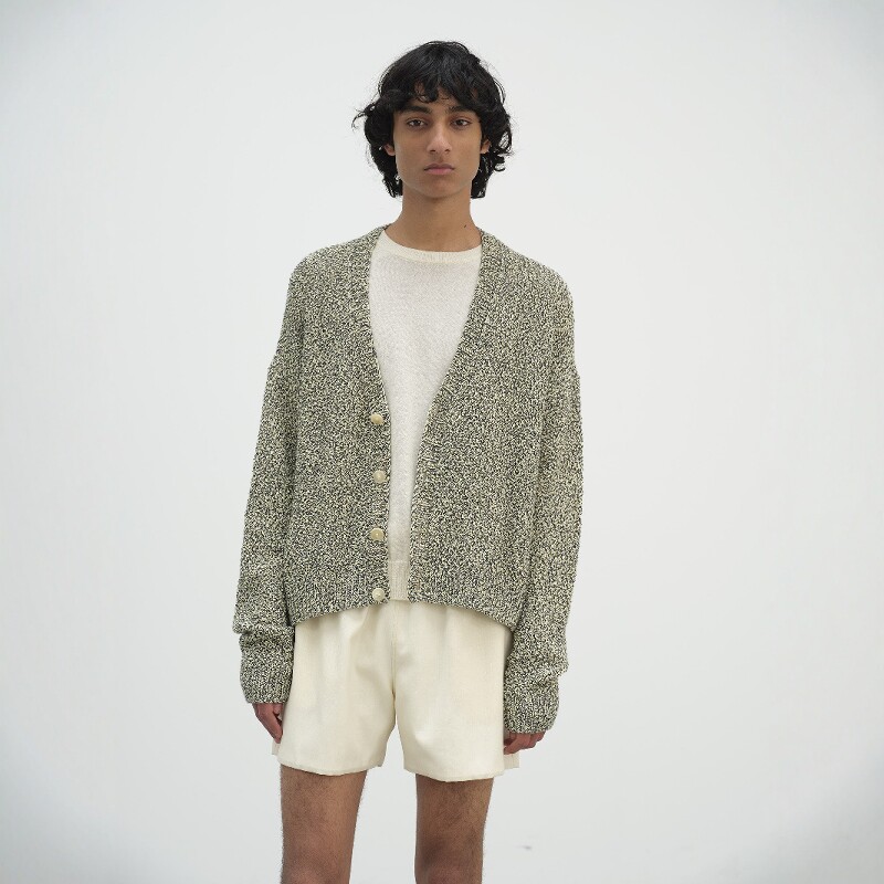 AURALEE CASHMERE KNIT CARDIGAN 25SS 克什米尔羊毛手编针织开衫