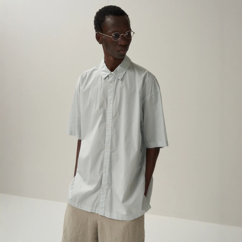 ATON COTTON LAWN OVERSIZED S/S SHIRT 25SS 匹马棉宽松短袖衬衫