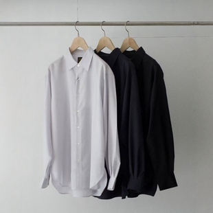 BATONER SOLID WOOL REGULAR COLLAR SHIRT 26SS 160羊毛长袖衬衫