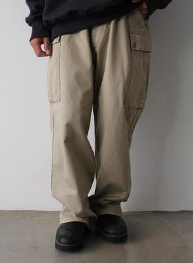 BOWWOW WORK CARGO PT AGING 24AW 复古军事风大兜宽松工装长裤