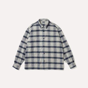 A.PRESSE Silk Nep Twill CheckShirt26SS复古真丝斜纹布格纹衬衫