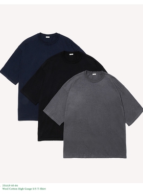 A.PRESSE Wool Cotton High Gauge T-Shirt 25AW 羊毛混纺短袖T恤