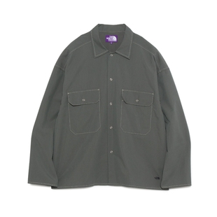 TNF Field Work Shirt 25AW 北面紫标珠地棉宽松口袋工装长袖衬衫