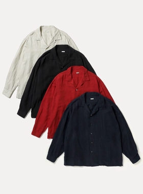 A.PRESSE Silk Linen Open CollarShirt26SS真丝亚麻水洗开襟衬衫