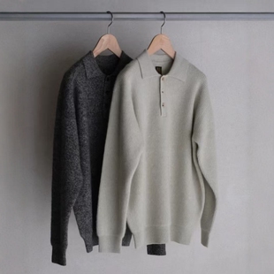 BATONER CASHMERE FOX POLO 25AW 克什米尔羊绒轻量针织衫衬衫