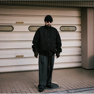 25AW COOTIE Jacket Varsity 磨砂牛皮夹棉宽松棒球夹克 Nubuck