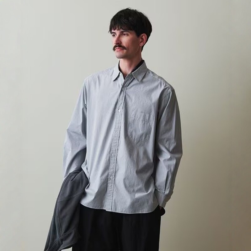 Steven Alan Silky regular collar shirt 25SS 竖条纹牛津衬衫