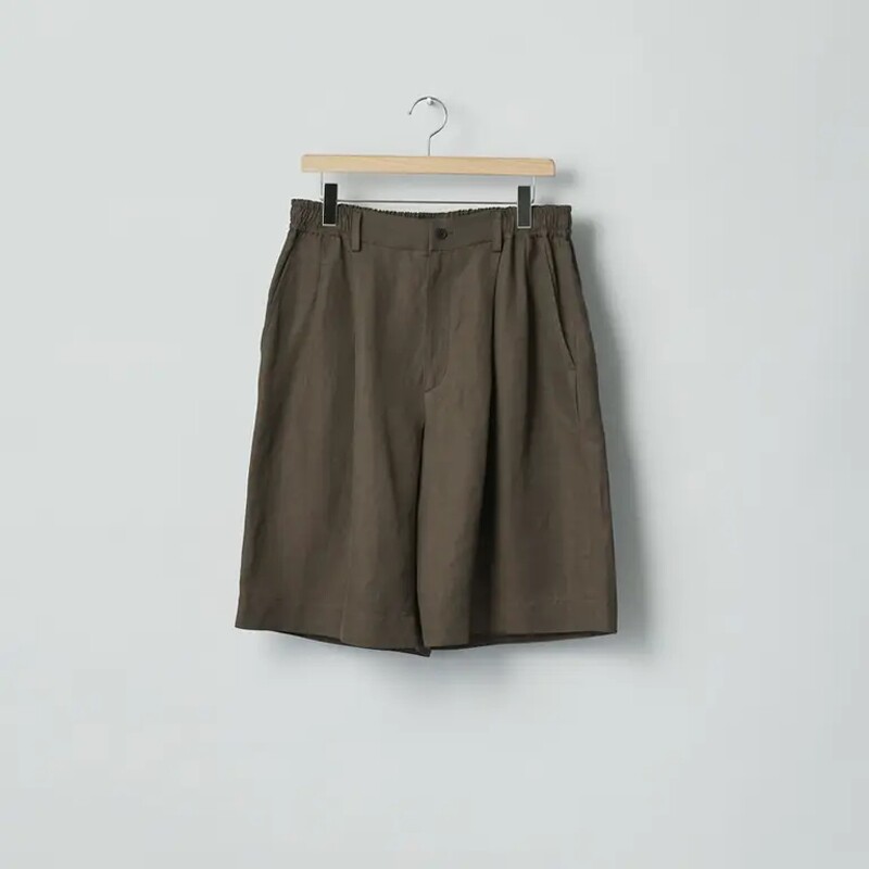 ssstein Wide Easy Short Trousers 26SS 人造丝亚麻宽松休闲短裤