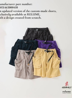 GRAMICCI × JS cargo shorts 26SS 联名夏季灯芯绒工装口袋短裤
