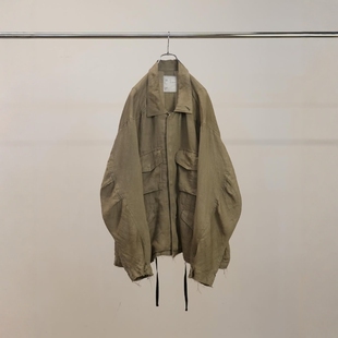 ANCELLM 100/S LINEN FIELD JACKET 26SS 亚麻户外破坏口袋夹克