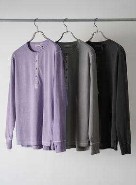 nonnative DWELLER HENRY NECK TEE 26SS 水洗染色亨利领长袖T恤