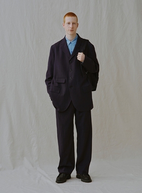 nanamica Seamless Pleat Pants 25SS日产羊毛混纺宽松直筒西装裤