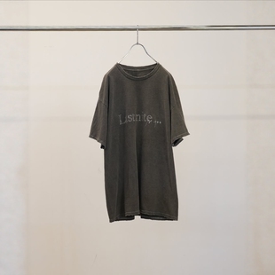 LAST 复古做旧染色印花宽松休闲短袖 NITE 26SS T恤 ANCELLM