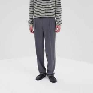 AURALEE LIGHT WOOL MAX SLACKS 25AW极细羊毛华达呢防水双褶西裤